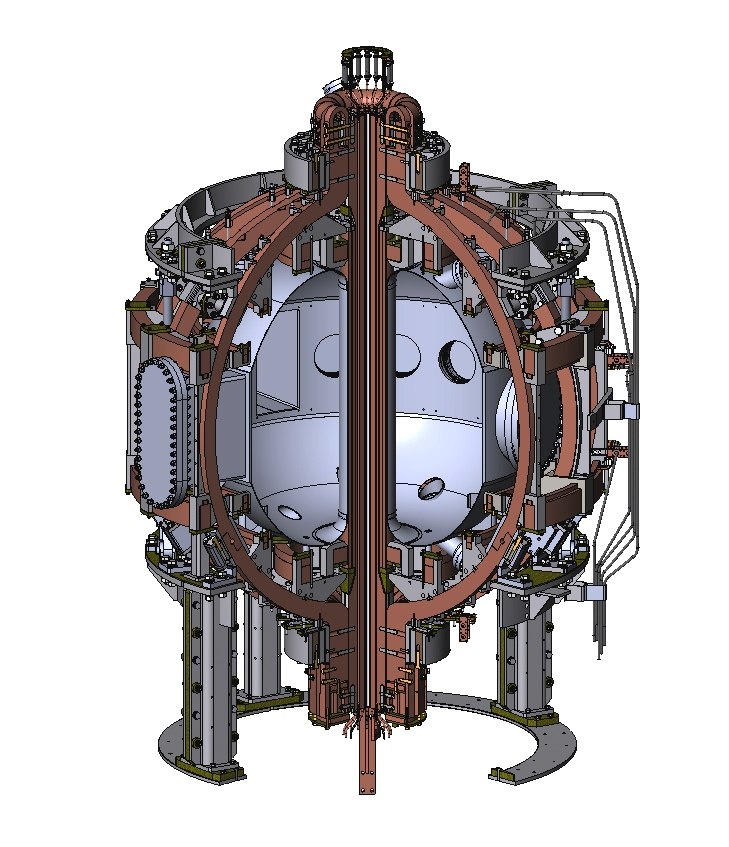 3D модель токамака Глобус М2 в разрезе